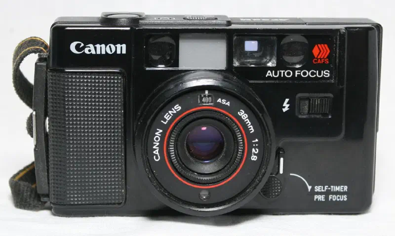 Canon AF35M, photographed on its own