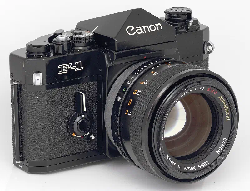 Canon F-1, photographed on its own
