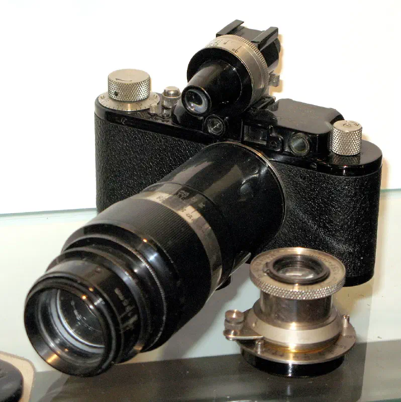 Leica II on display at Vevey photography museum