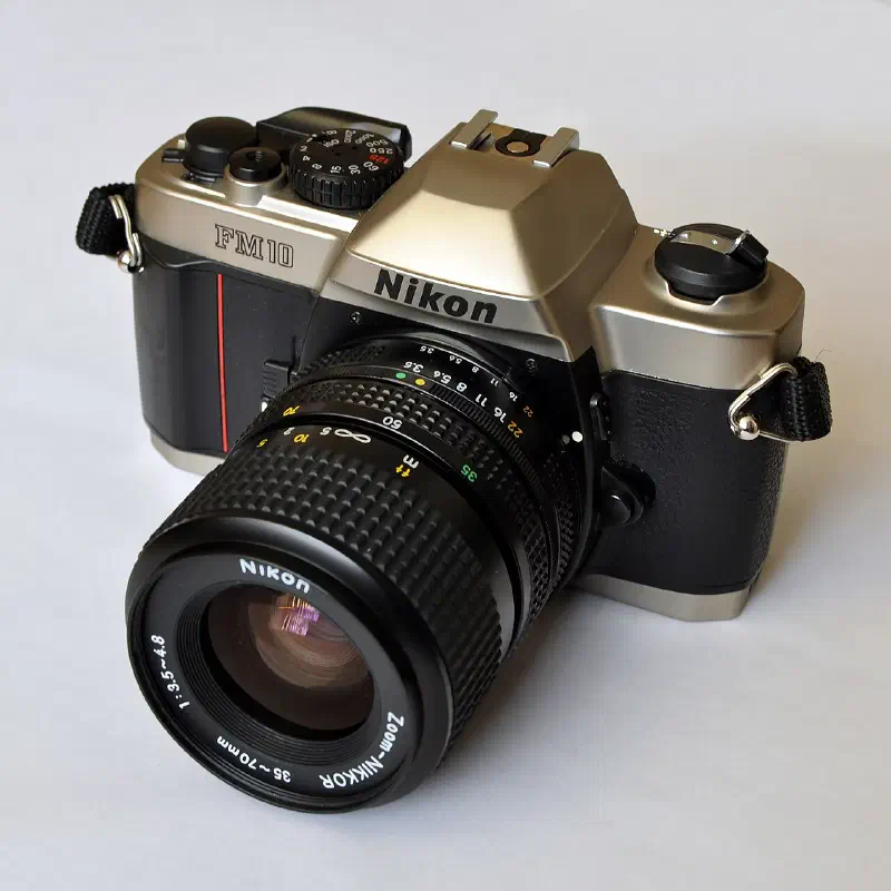 Nikon FM10 with a Zoom Nikkor 35-70mm f/3.5-4.8 lens.