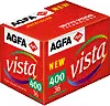 A red carton of Agfa Vista 400 colour negative film, 135-36, marked NEW