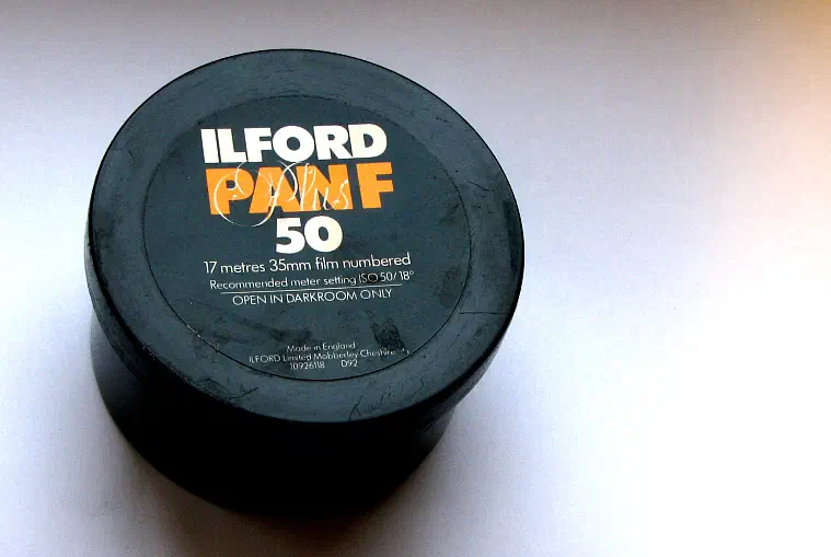 Ilford Pan F, photographed on its own