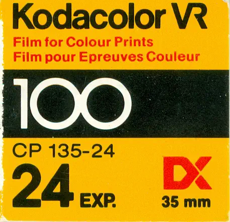 Kodak Kodacolor VR 100, photographed on its own