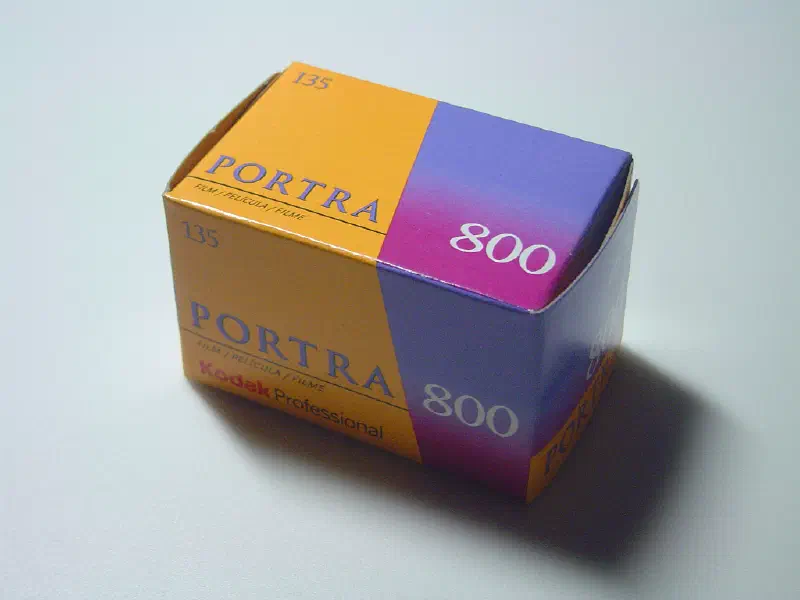 Kodak Portra 800, photographed on its own