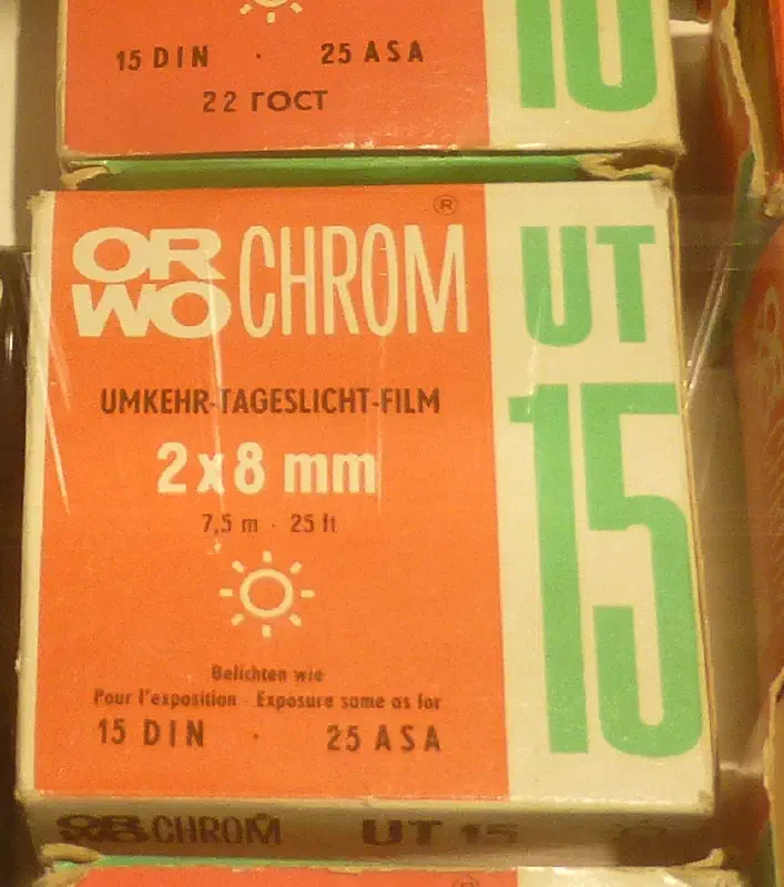 ORWO CHROM UT 15, photographed on its own