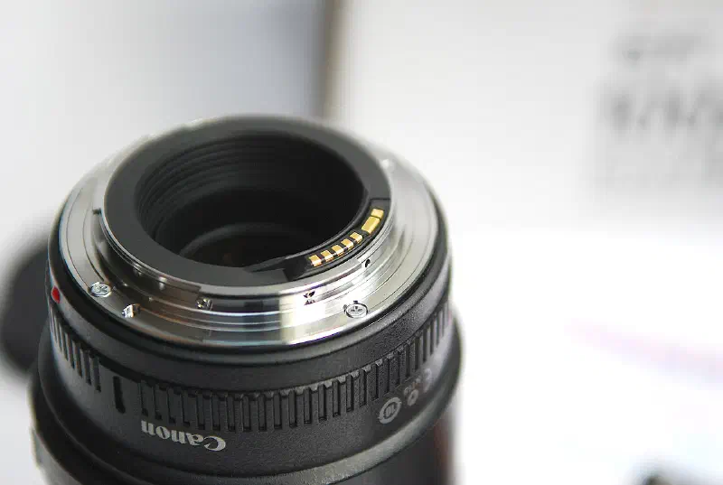 Canon EF 100mm, photographed on its own, off the camera