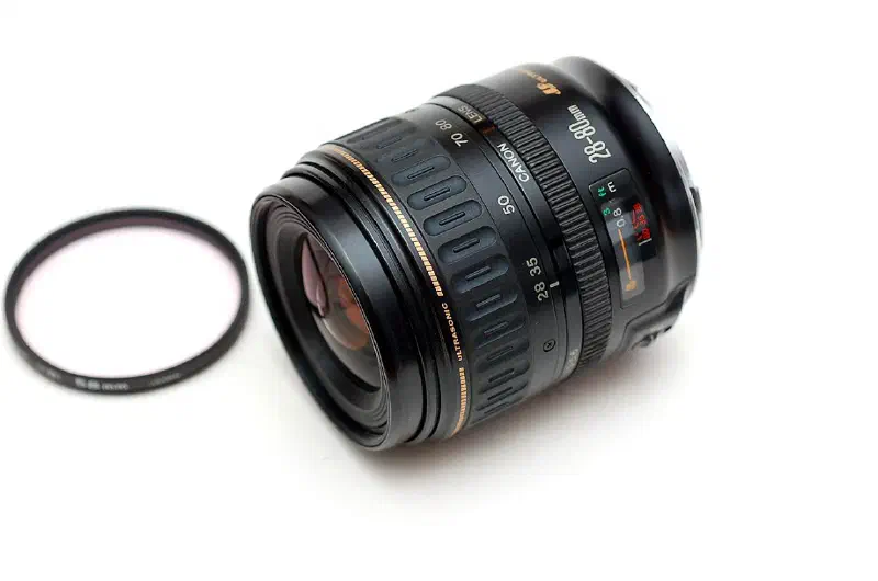 Canon EF 28-80mm, photographed on its own, off the camera