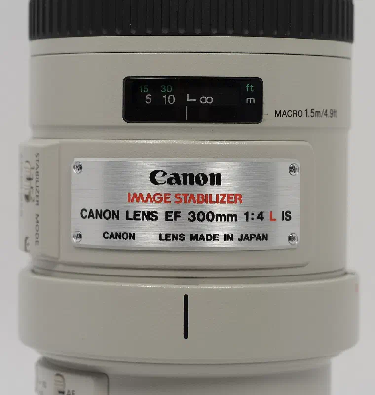 Canon EF 300mm, photographed on its own, off the camera