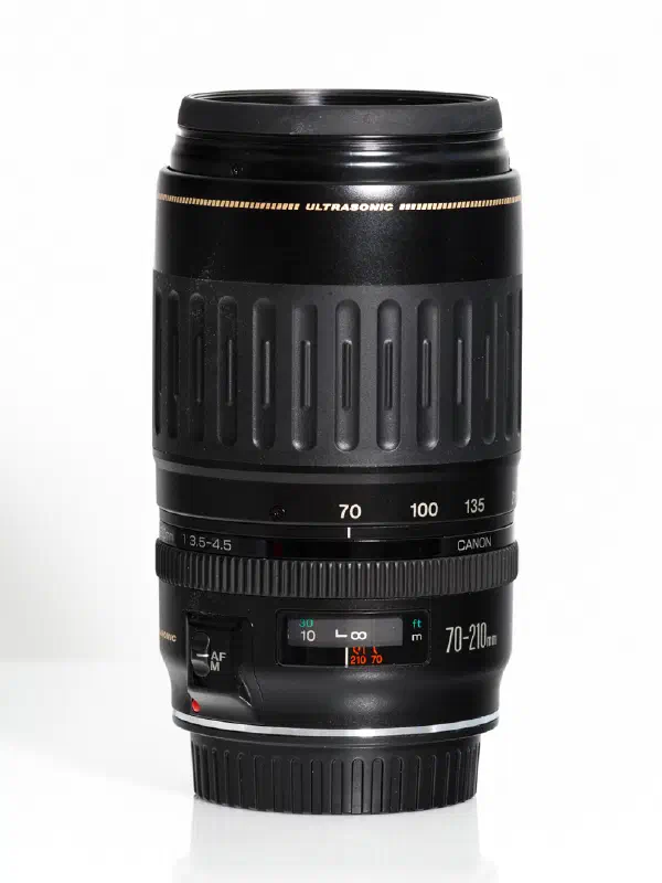 Canon EF 70–210mm, photographed on its own, off the camera
