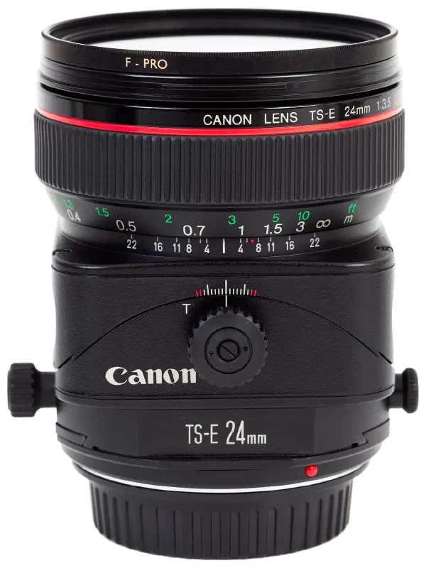 Canon TS-E 24mm, photographed on its own, off the camera