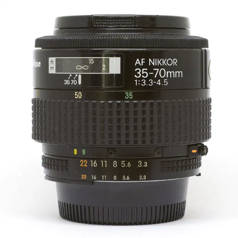 Nikon Nikkor 35–70mm f/3.3-4.5 AF, photographed on its own, off the camera